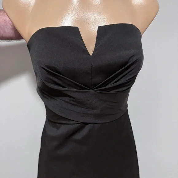 White House Black Market Black Strapless Cocktail Formal Dress 2 - Picture 3 of 5